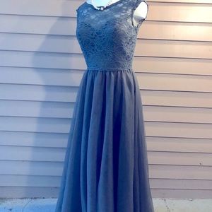 Morilee long dress perfect forprom/ wedding & etc. color: dark gray, size; 10,